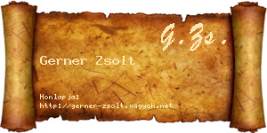 Gerner Zsolt névjegykártya